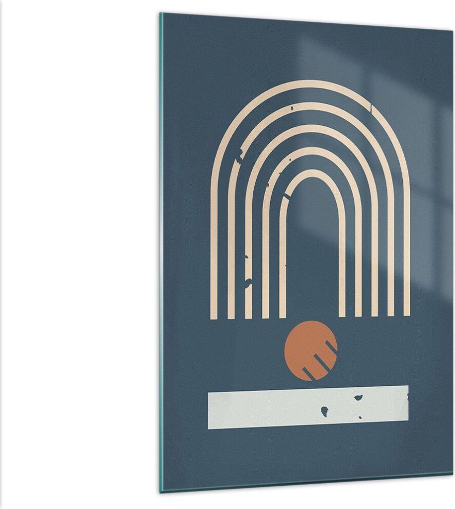 Bilder auf glas - Einteilig - Abstraktion Stadion Modern - 80x120cm - Glasbilder - Wandbilder - Bilder - Wanddekoration aus Glas - Glas Bilder - Wa...