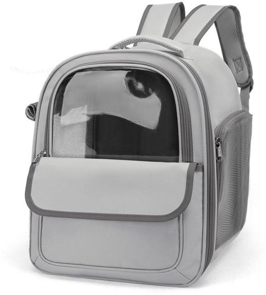Luftdichter, großer Transportbeutel in Rucksackform Ideal für Katzen, mit Seitenöffnung - aus langlebigem PVC, mit Reißverschluss Ideal für de...