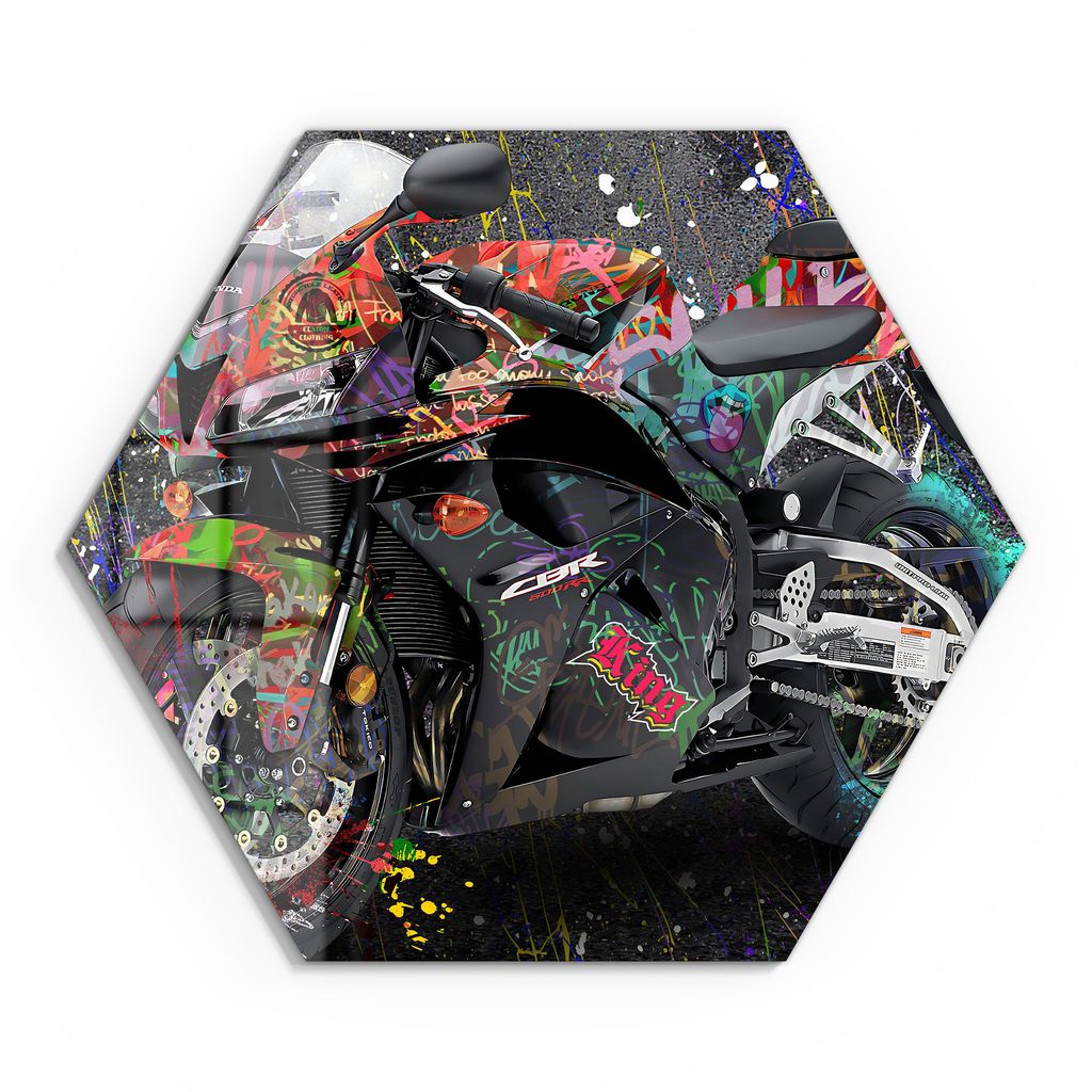 DEQOART Glasbild Echtglas 40x35 cm 'Urbanes Adrenalin' Wandbild Bild modern Deko