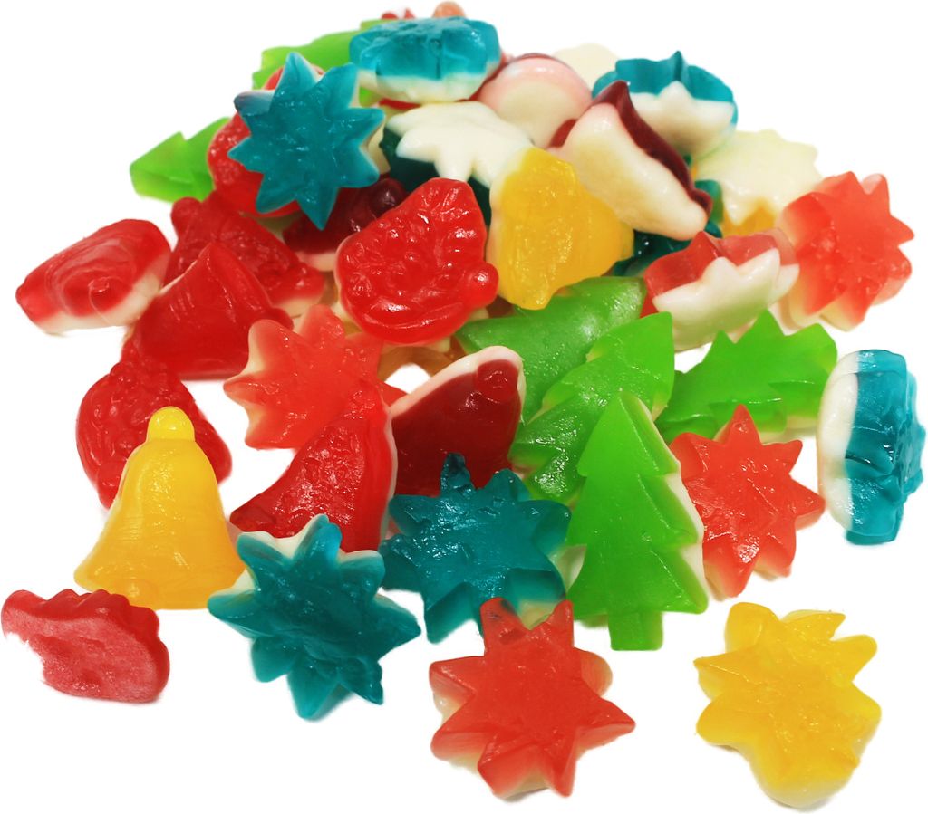 Ravazzi Fruchtgummi Christmas Mix mit und Schaumzuckerboden 1000g
