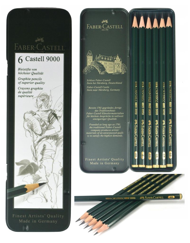 Bleistift 6ST 9000 sort. Productafbeelding 