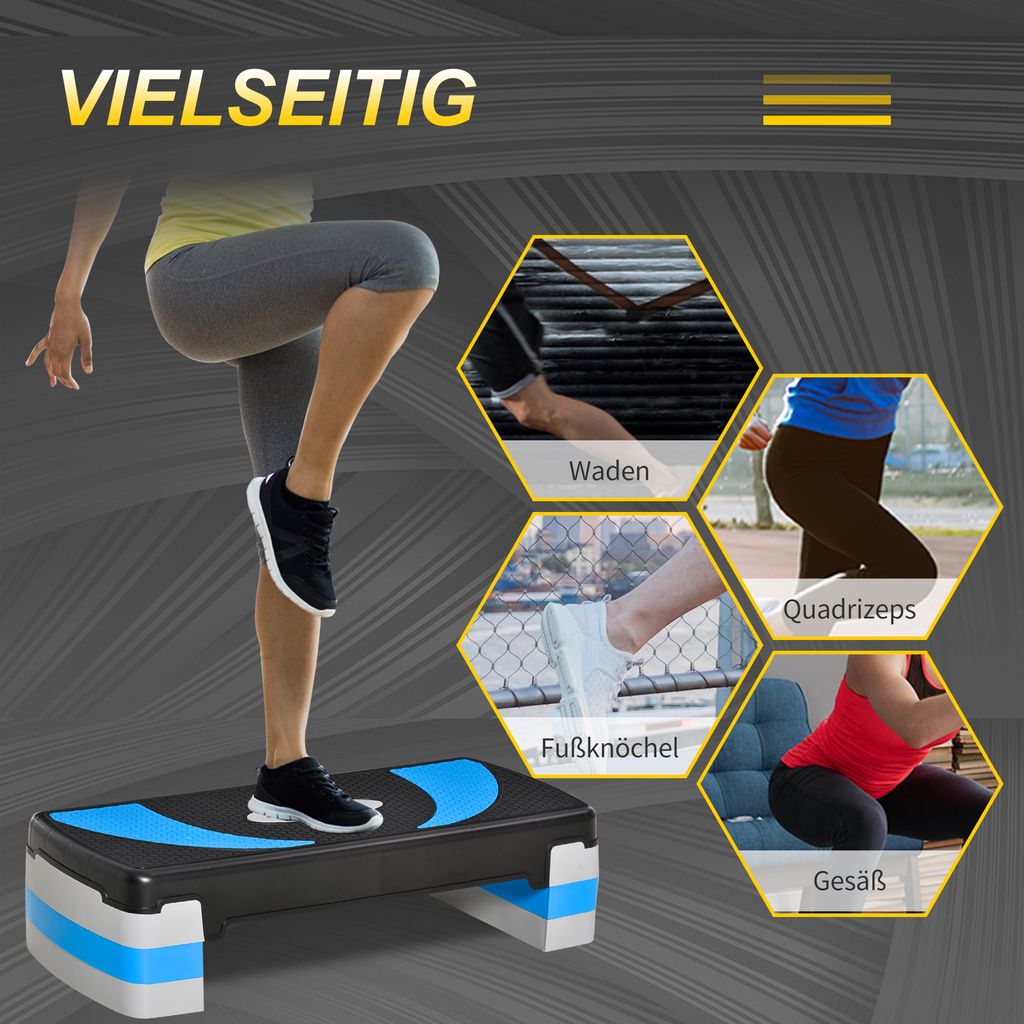 HOMCOM Stepping board aeróbny stepper výškovo nastaviteľný Obrázok produktu 5