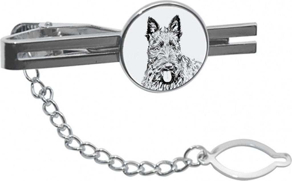 Schottischer Terrier, Scottish terrier - Krawattenklammer mit Hund, personalisierter Krawattenclip, einzigartiges Geschenk für Männer von der Mar...