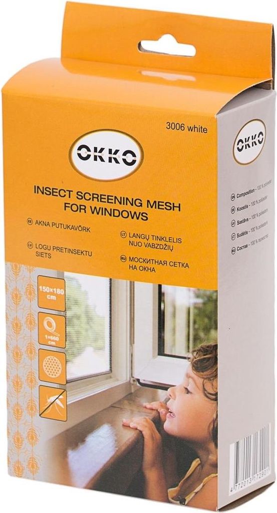 Fliegengitter für Fenster 150x180cm Insektenschutz Mücken Produktbild 