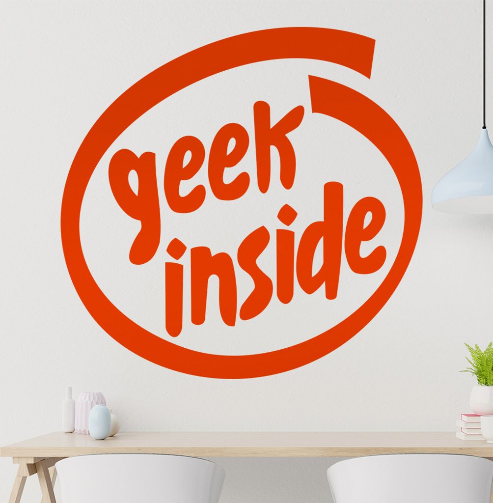 geek inside Wandtattoo in 6 Größen - Wandaufkleber Wall Sticker - Dekoration, Küche, Wohnzimmer, Schlafzimmer, Badezimmer