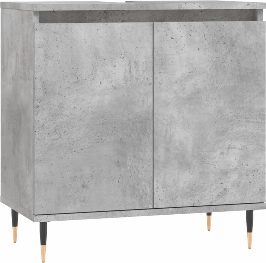 Mobiletto Bagno Maison Exclusive 58x33x60 cm | Arredo Grigio Cemento - 2