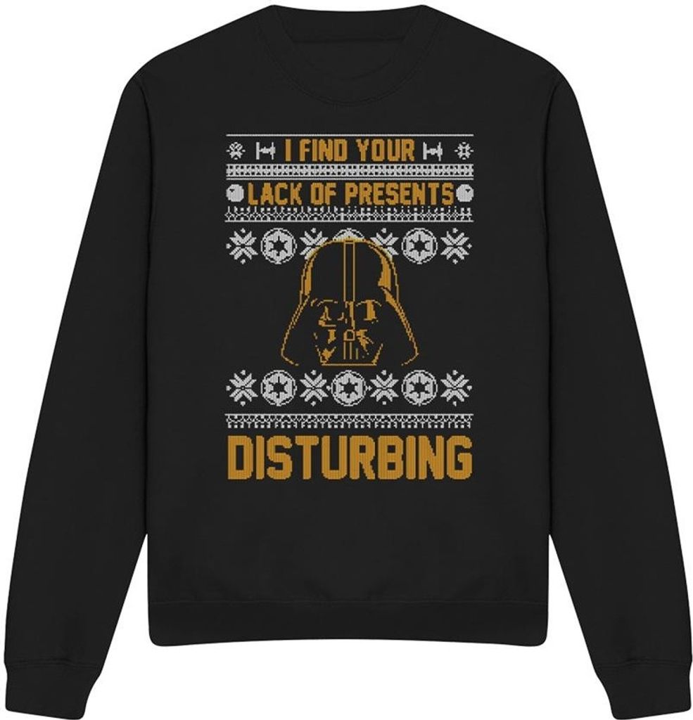 Star Wars - "Lack Of Christmas Presents" Sweatshirt für Herren/Damen Uni TV3434 (M) (Schwarz)