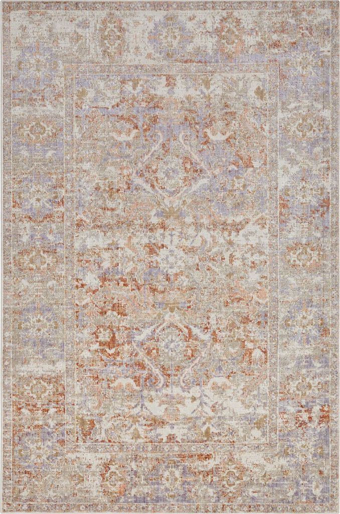 NYVI Teppich Cairo - Wetterfest, UV-beständig, für Innen und Außen - Orientteppich Wohnteppich - 200x280 cm Rechteckig - Creme Rot 2