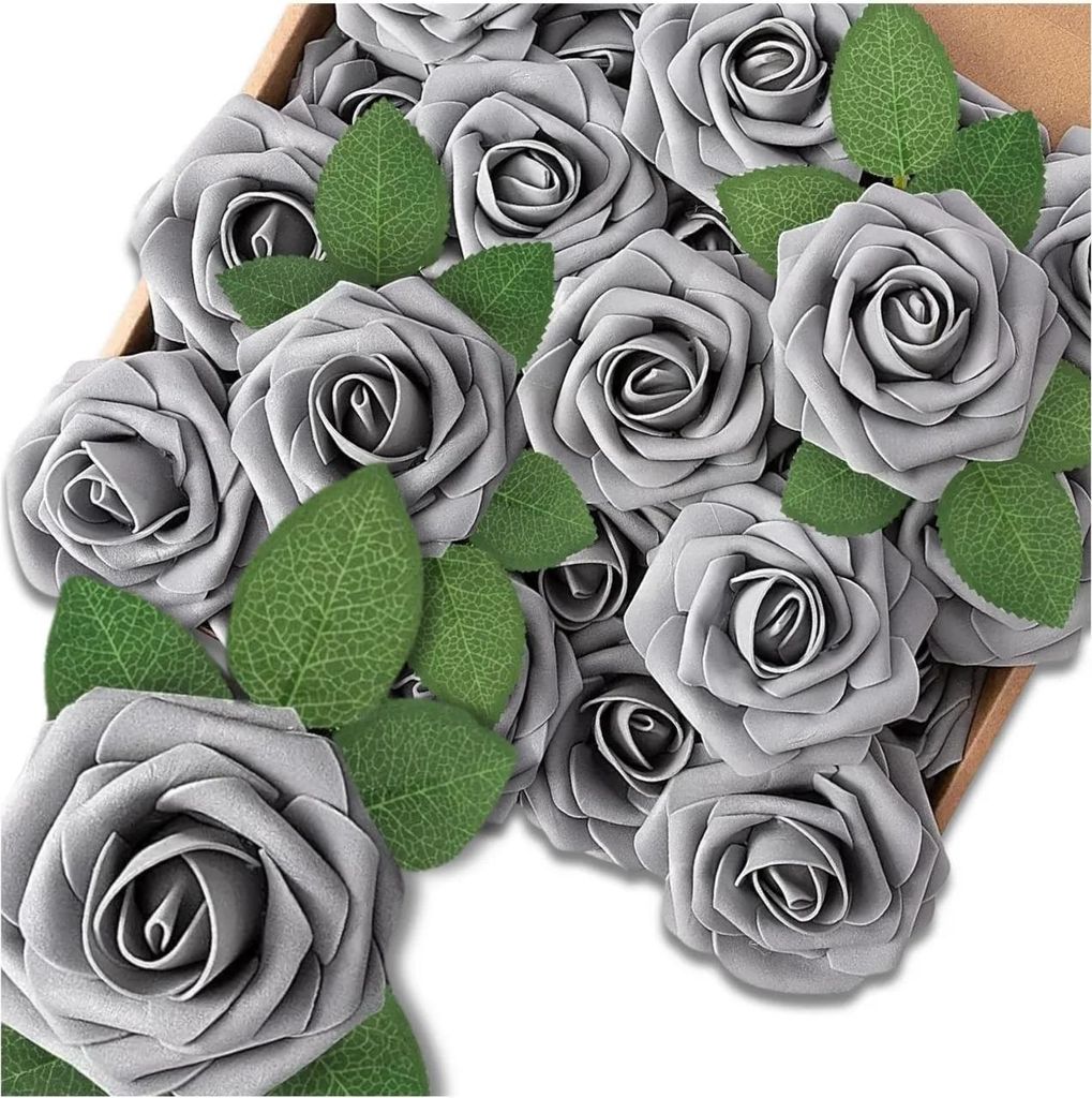 EDIBAZZAR | Set mit 25 künstlichen Rosen, dekorativ, Produktbild 