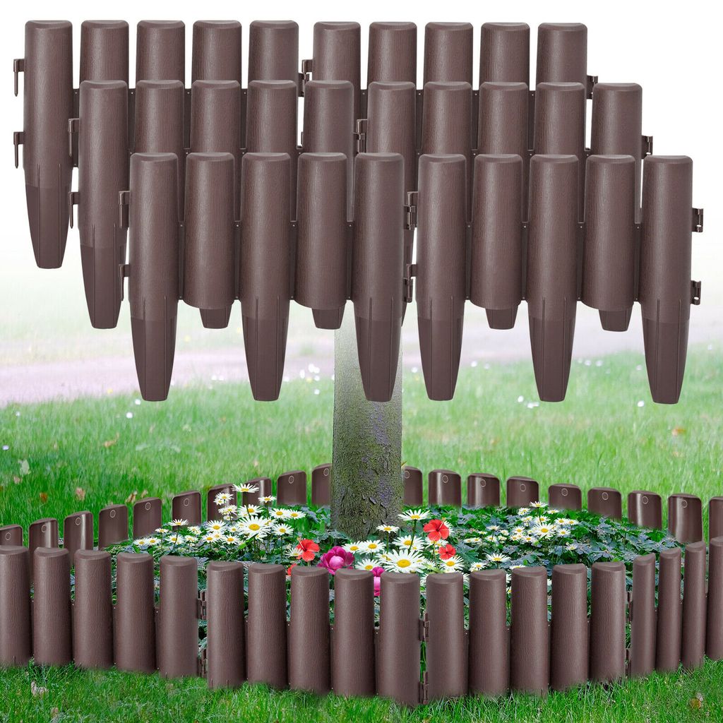 LARS360 10 pièces 2,8M aspect bois Bordure de pelouse Image du produit 