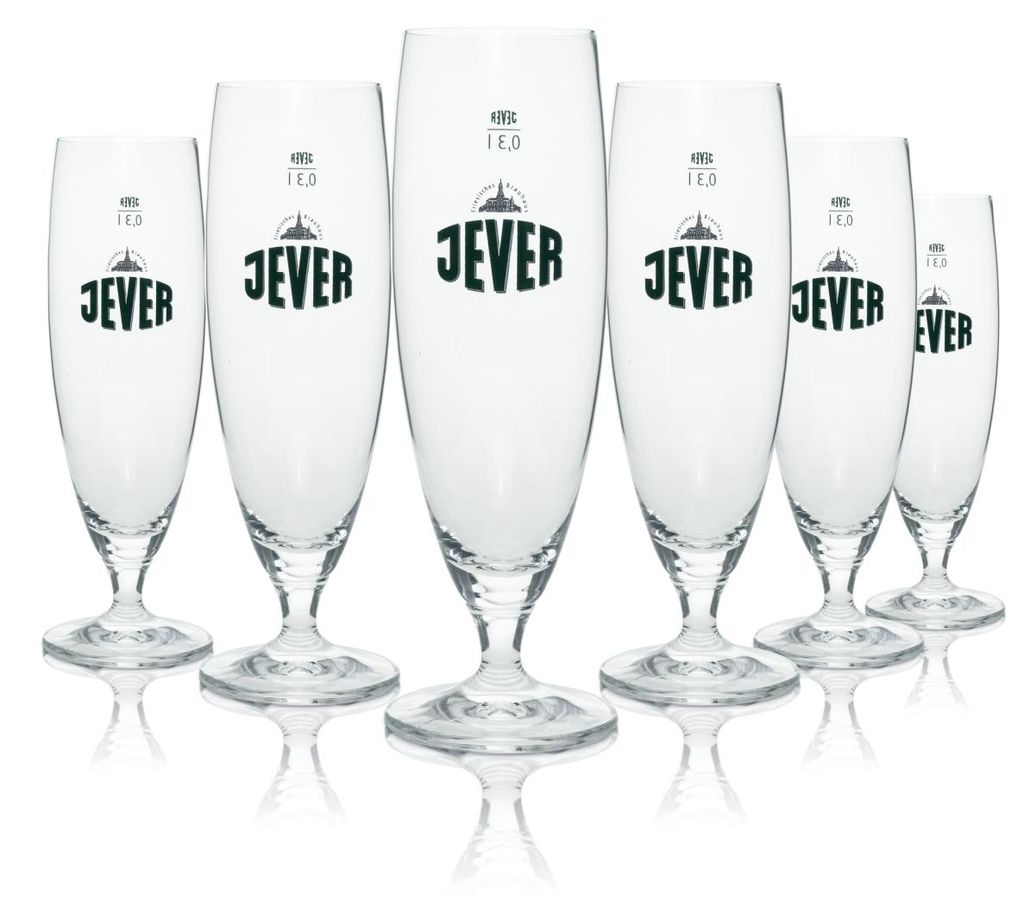6x Jever Bier Glas 0,3l Pokal Tulpe Gläser Pilsener Gastro Produktbild 
