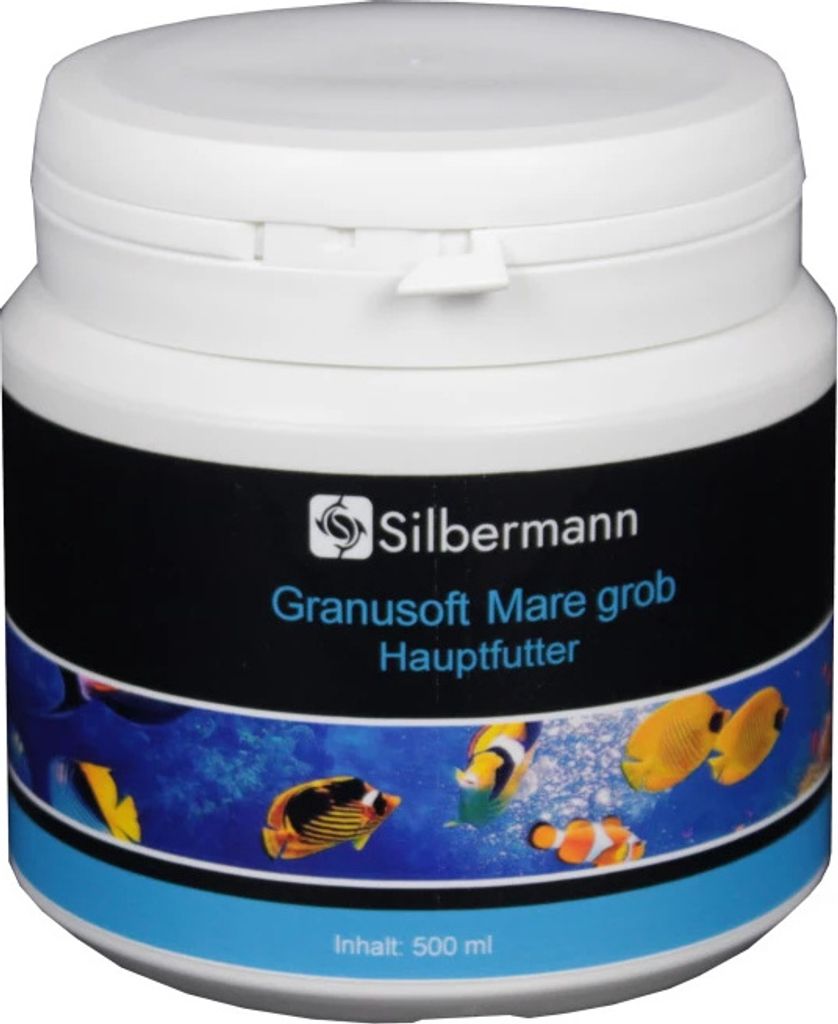 Silbermann Granusoft Mare - Hauptfutter für Meerwasserfische fein oder grob (500 ml grob), SIM 112