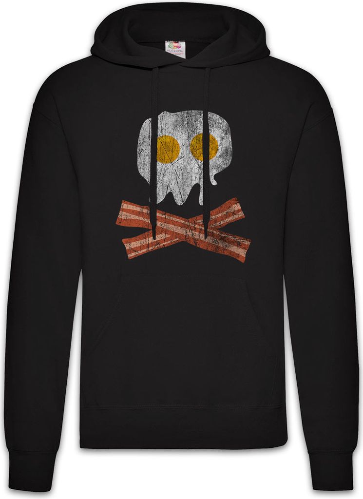 Urban Backwoods Bacon & Egg Skull, Herren Hoodie, Farbe: Schwarz, Größe: M