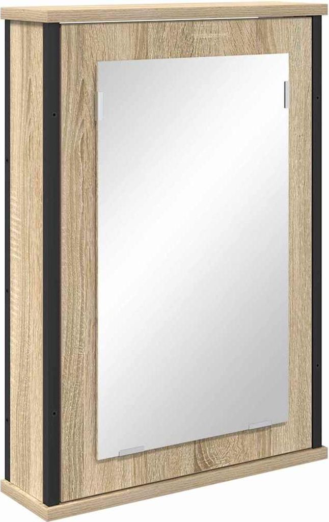 vidaXL Zrkadlová skrinka Sonoma dub 42 x 12 x 60 cm Obrázok produktu 