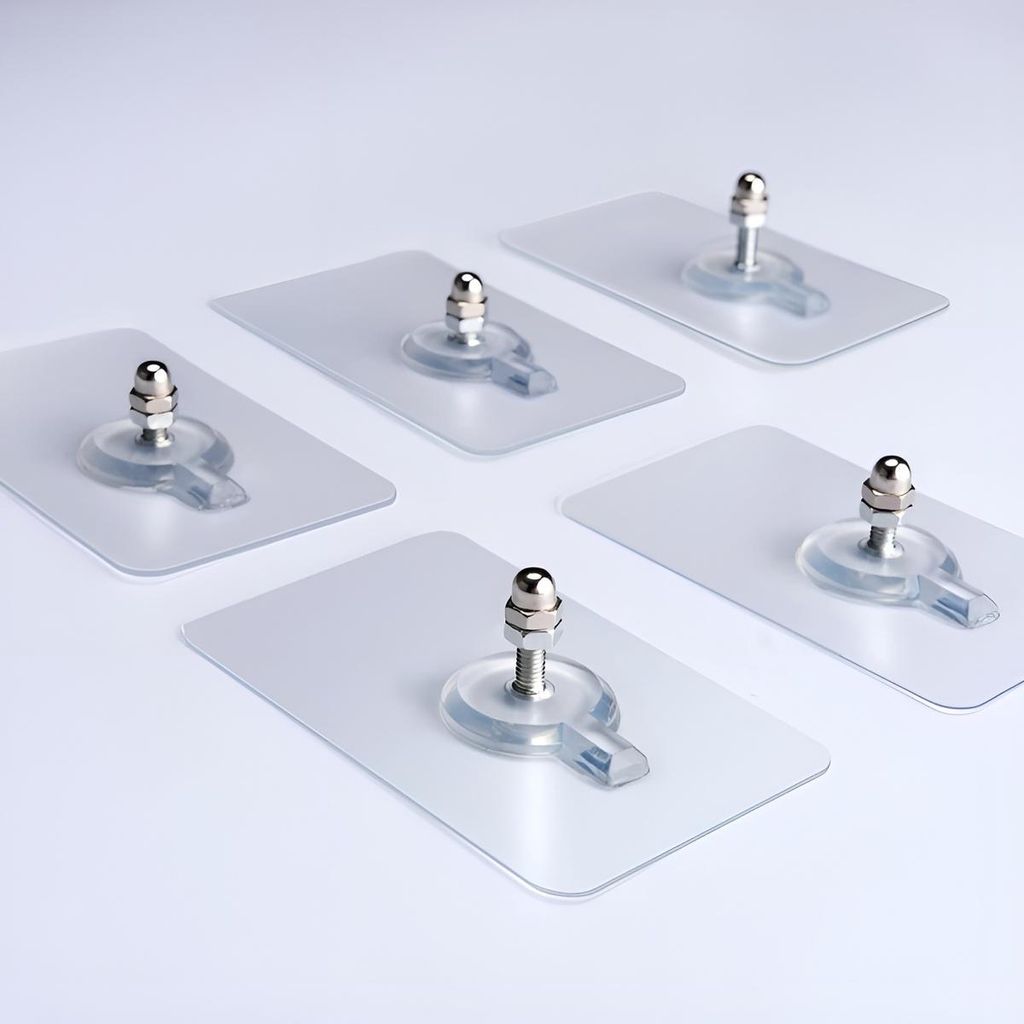 TECBULL® 20 Klebeschrauben transparent, selbstklebende Produktbild 