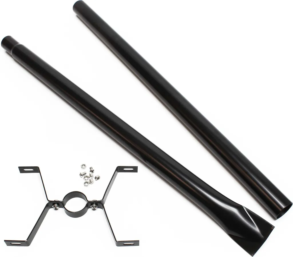 Support boîte aux lettres US en acier galvanisé noir 1430mm résistant