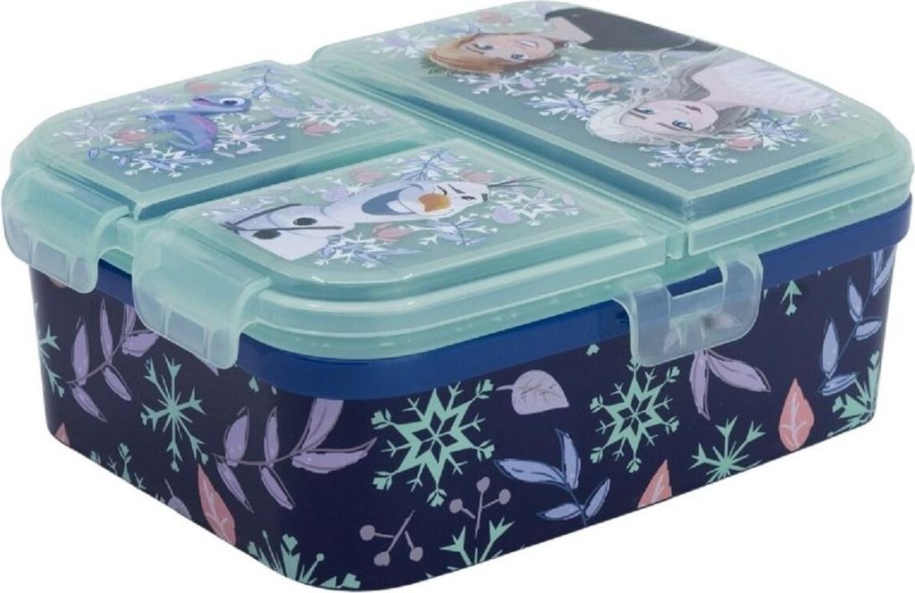 Disney Frozen Kinder Brotdose XL – Lunchbox mit 3 Fächern & tollem Design