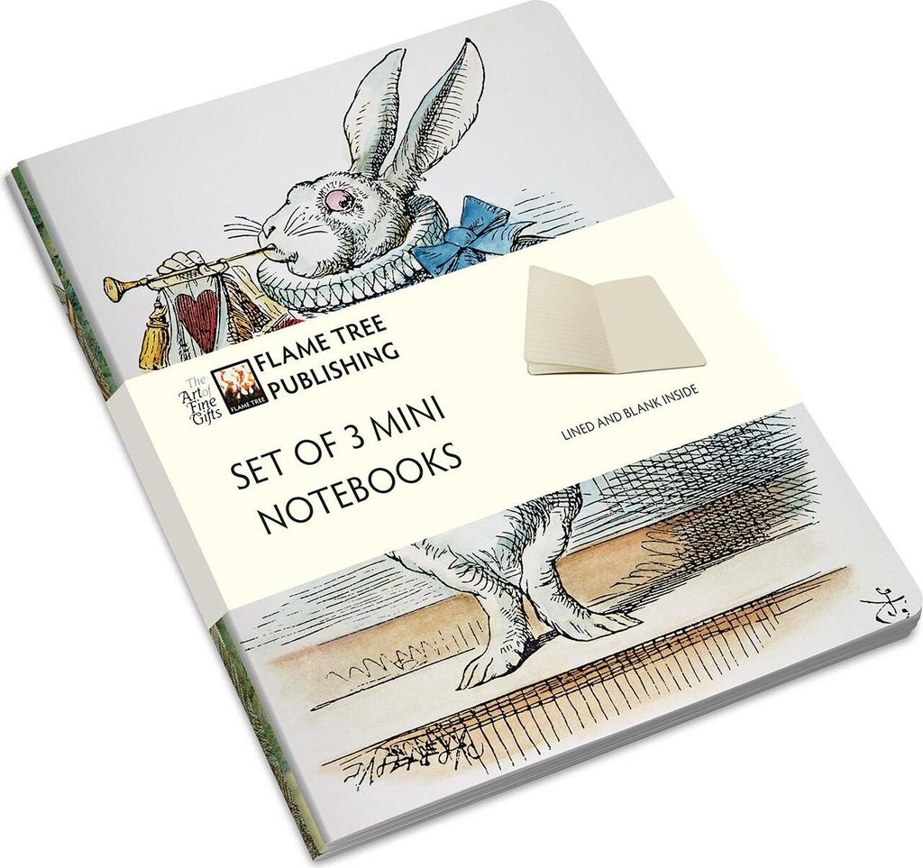Alice in Wonderland Set of 3 Mini Notebooks