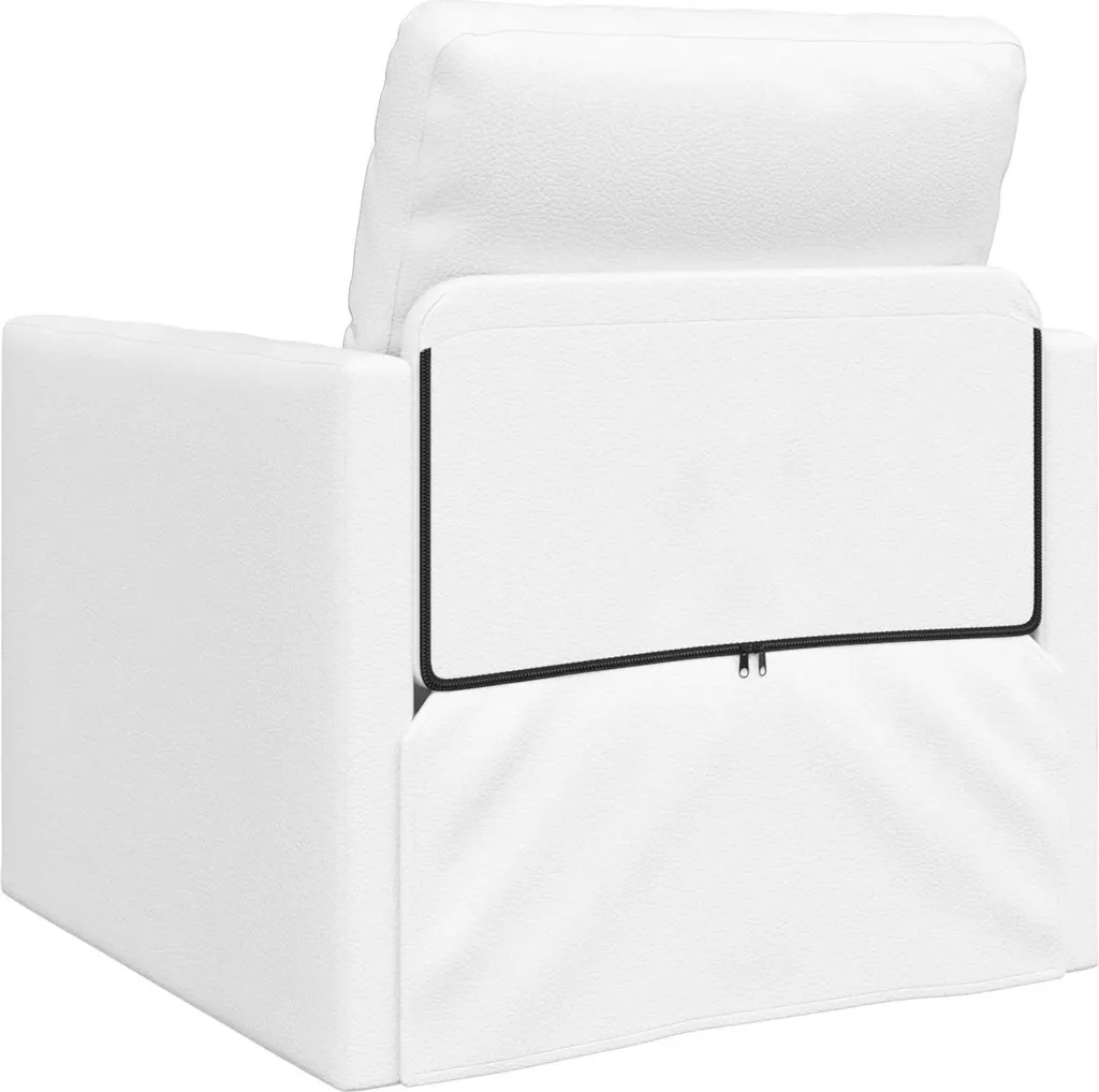 Lit d'Appoint Pliable pour Studio - Canapé Convertible Blanc en PVC - 7