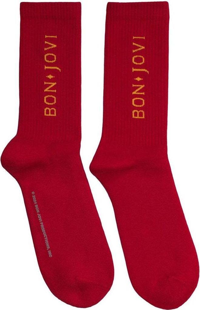 Bon Jovi - Socken für Herren/Damen Unisex RO13922 (40,5 EU - 45,5 EU) (Rot)