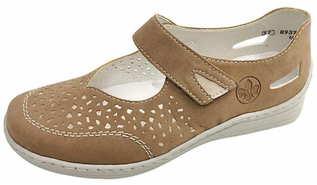 Rieker  Damenschuhe Halbschuhe Slipper Beige Freizeit, Produktbild 