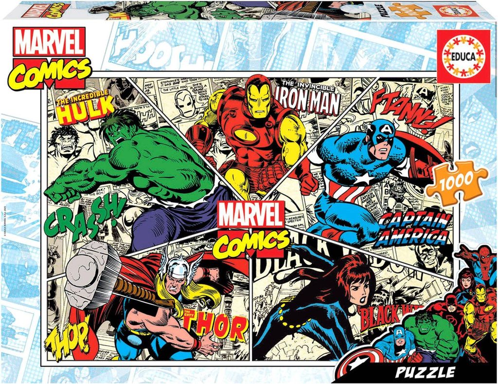 Puzzle 1000 Teile marvel Comics educa 18498