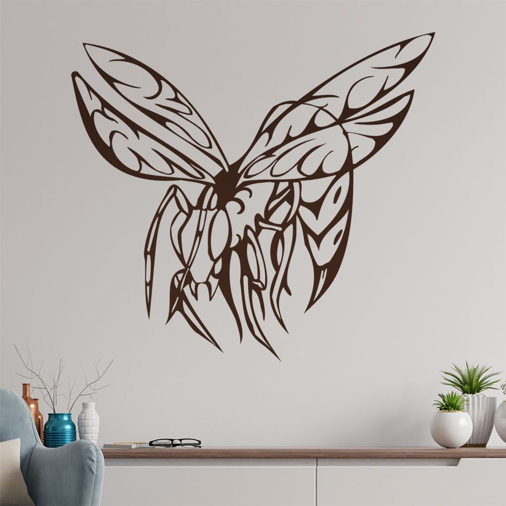 Killer Vespe Wandtattoo in 6 Größen - Wandaufkleber Wall Sticker - Dekoration, Küche, Wohnzimmer, Schlafzimmer, Badezimmer