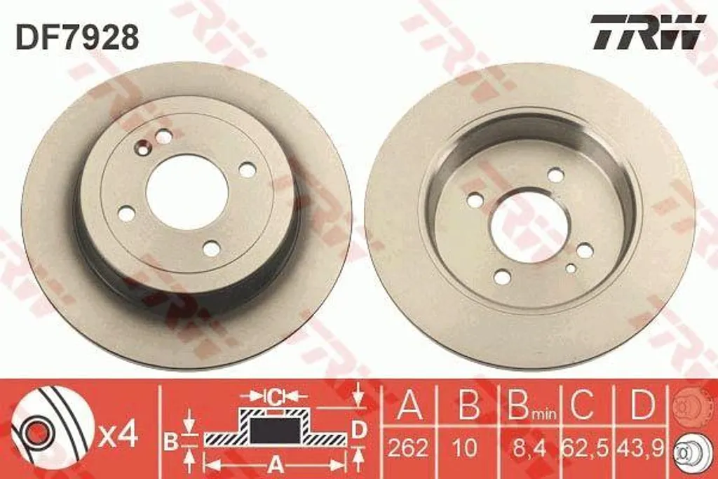 Disque de frein avant ventilé haute performance pour Stonic et i30