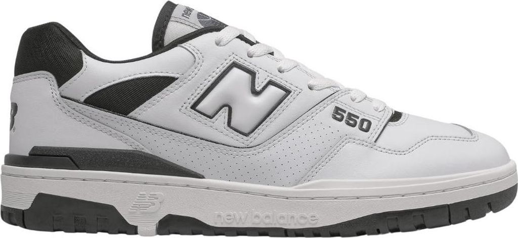 A studio shot of a single New Balance sneaker.