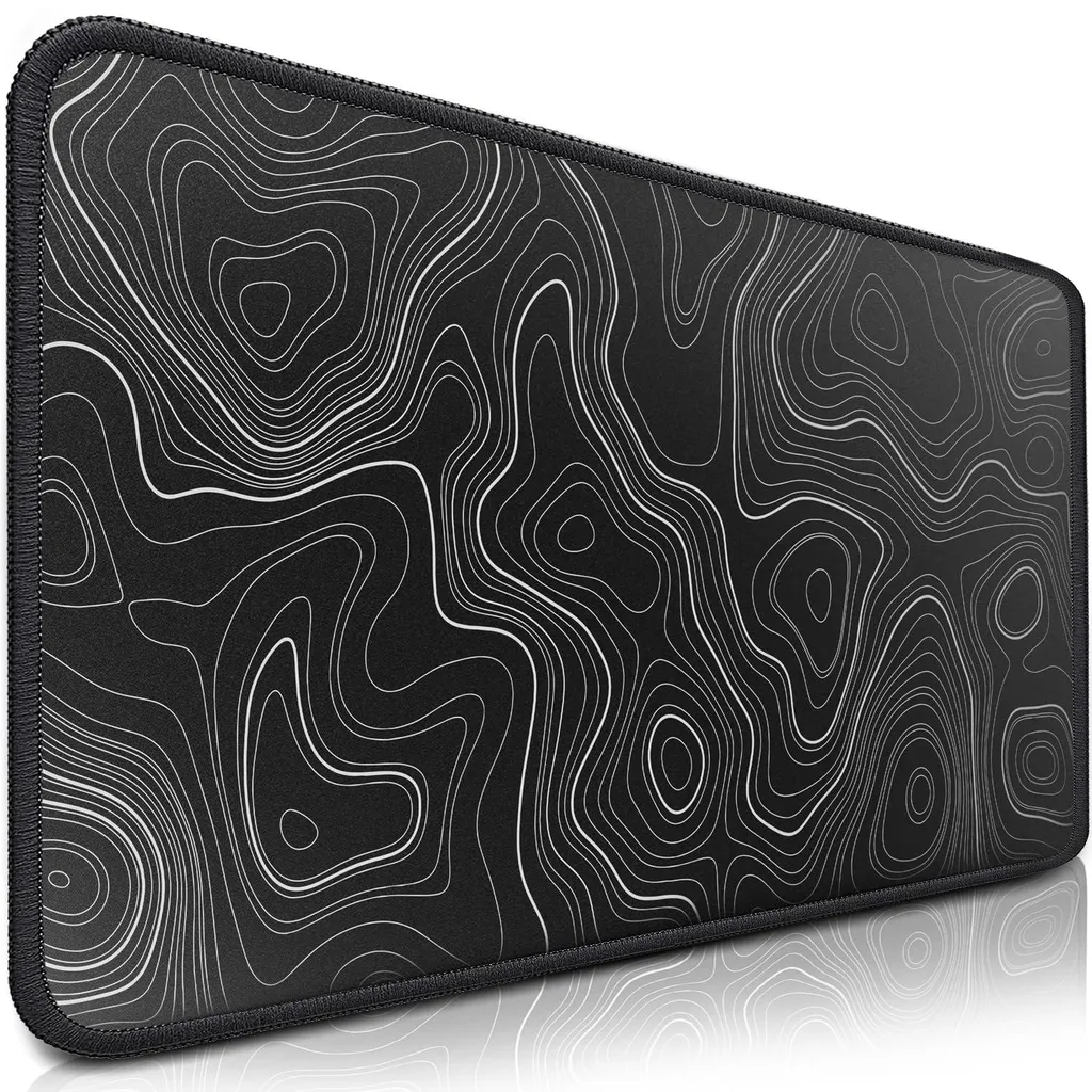 Tapis de souris antidérapant bords cousus haute précision noir maxlvl