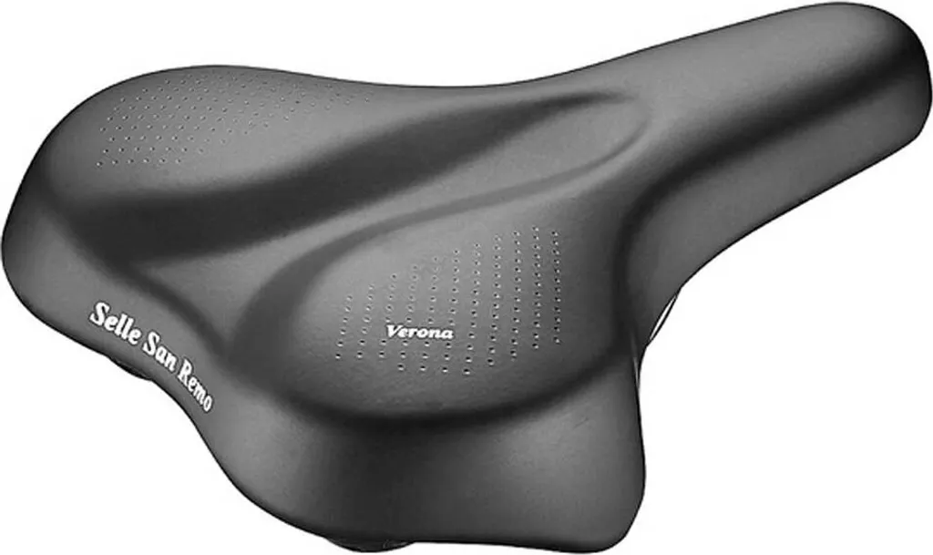 Selle San Remo Verona Argent 200 mm avec Rembourrage Haute Densité