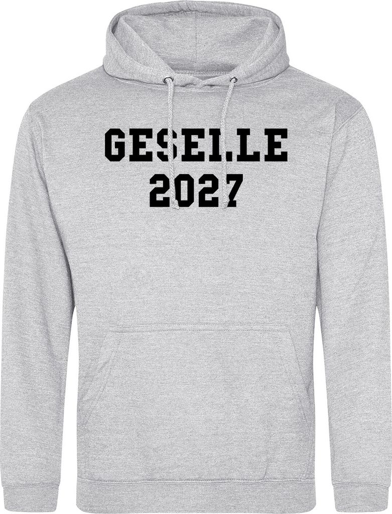 Huuraa Uni Hoodie Geselle 2027 Ausbildung XL Heather Grey Vegan Sweatshirt Geschenkidee