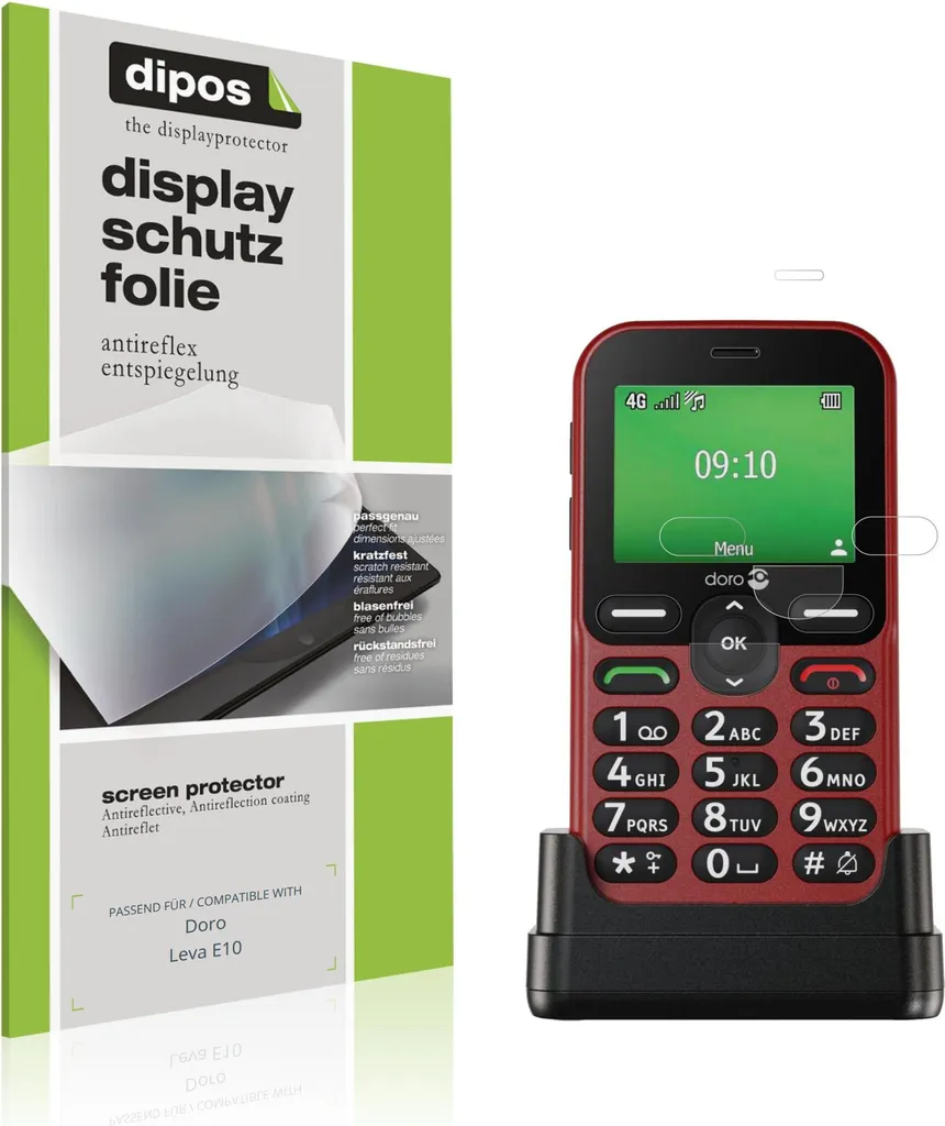 Set 4 Pellicole dipos per Doro Leva E10 - Antiriflesso e Protettive - 1
