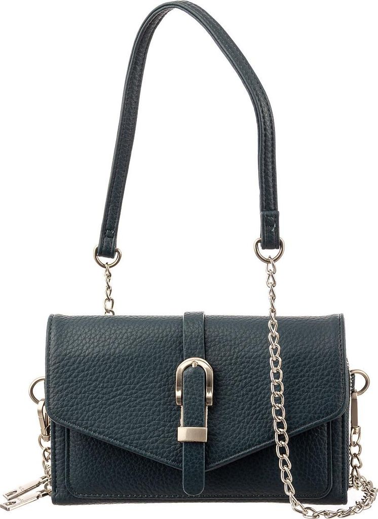 Prato S033-G Umhängetasche genarbtes PolyurethanClutch petrol blue