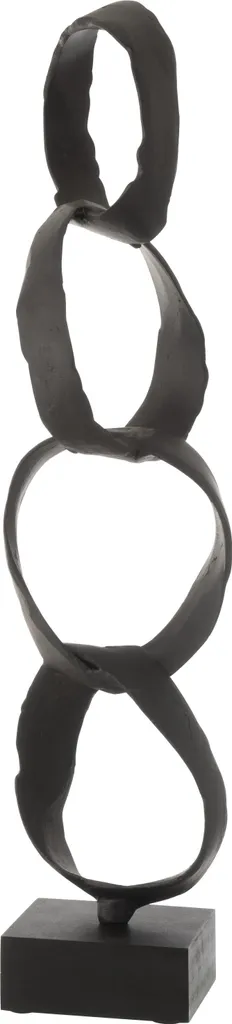 Décoration Buffet Vide : Statuette Cercles Noirs J-Line Design Aluminium