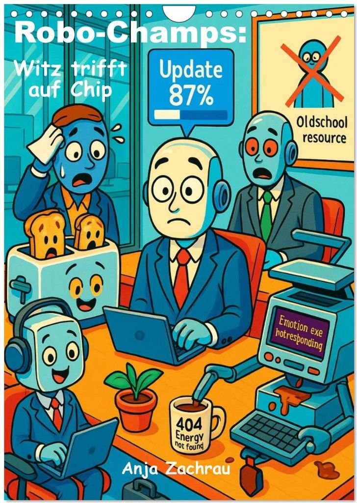 Robo-Champs: Witz trifft auf Chip (Wandkalender 2027 DIN A4 hoch), CALVENDO Monatskalender
