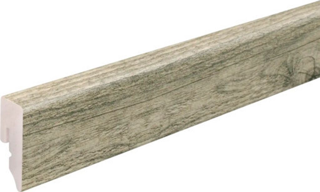 SKANDOR Sockelleiste PVC KU048L Eiche grau alt 2400 x 38,5 x 15 mm