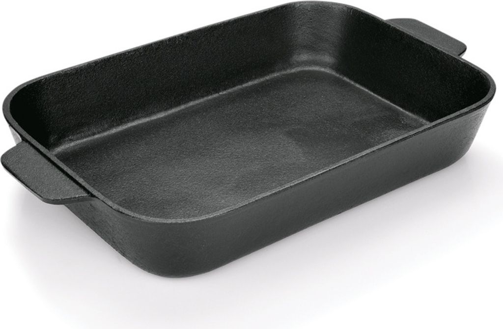 4x Bräter mit Griffen 33,5 x 23 x 6 cm Gusseisen