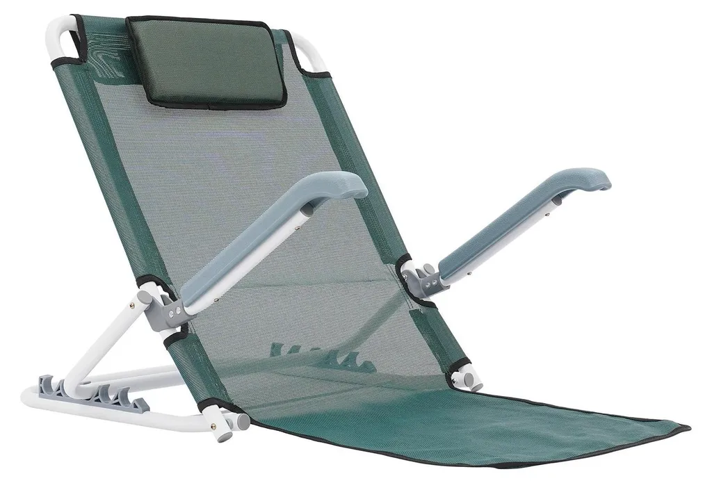 Dossier de lit réglable 20-75° avec accoudoirs pliable bleu 90kg