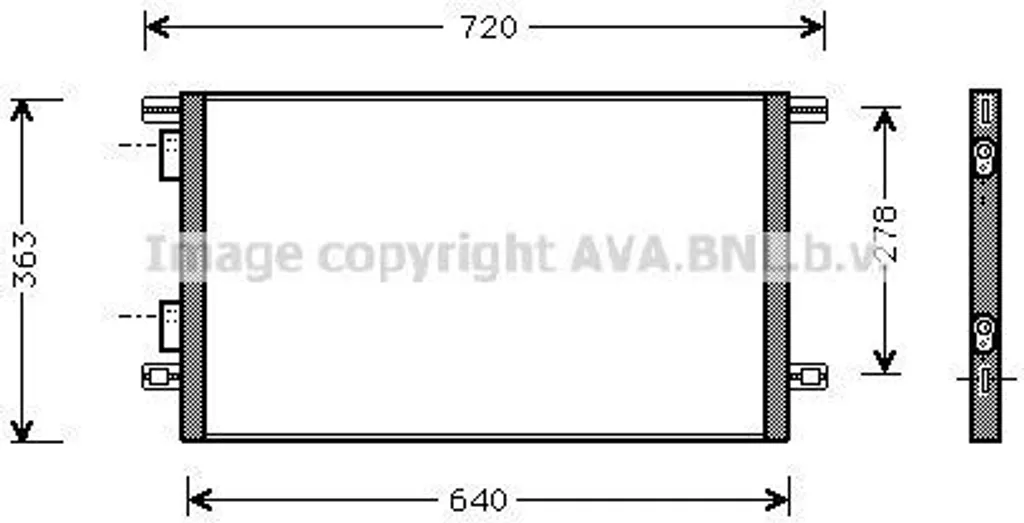 Condenseur de clim alu PRASCO RTA5253 haute résistance Laguna I