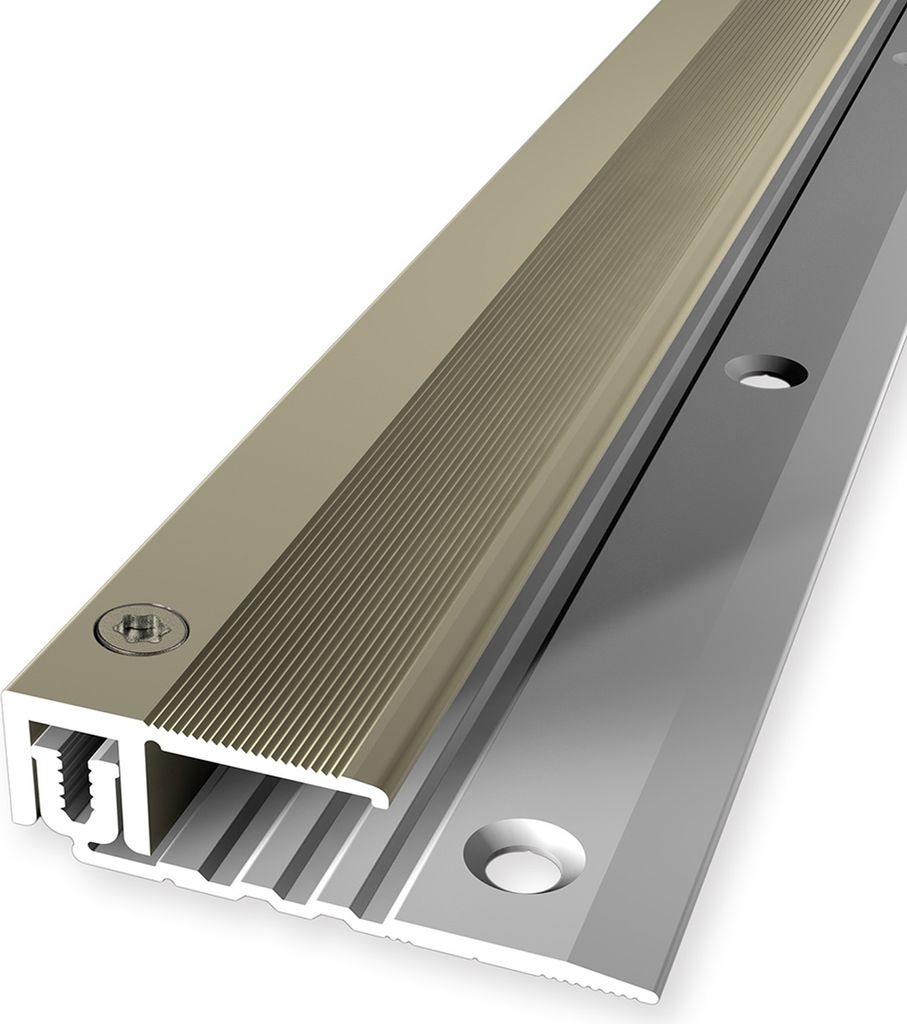PROVISTON | Abschlussprofil | Parkettausgleich | Breite: 28 mm | Höhenausgleich: 6.5 - 16 mm | Länge: 1000 mm | Aluminiumprofil | Sand | 1 Stück