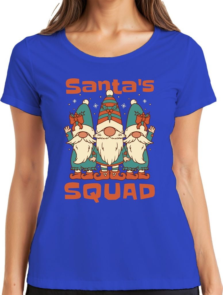 Santa's Squad Schweden Gnome Wichtel - Weihnachten Weihnachtsgeschenk Christmas Damen T-Shirt, Blau, L