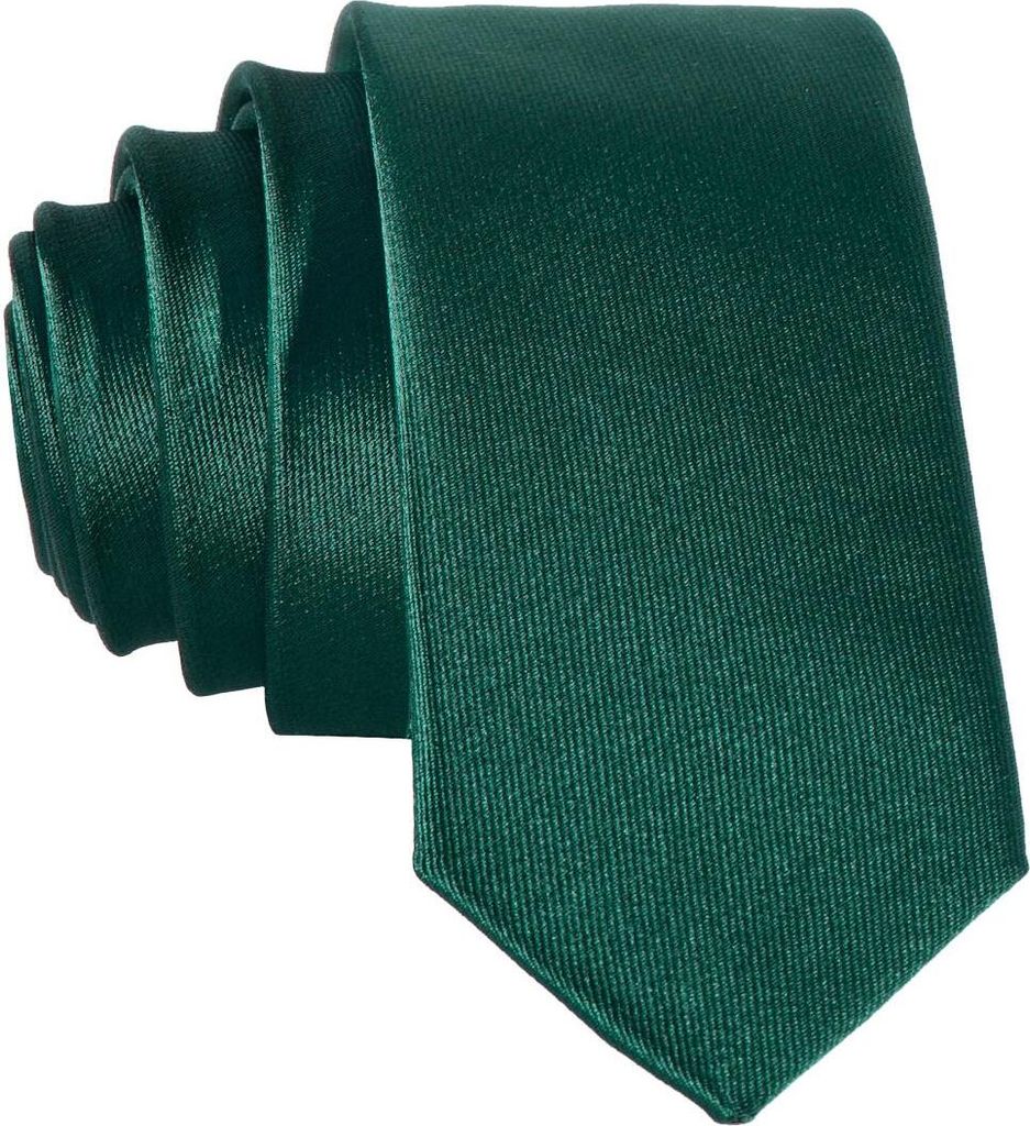 DonDon schmale grüne Krawatte 5 cm glänzend