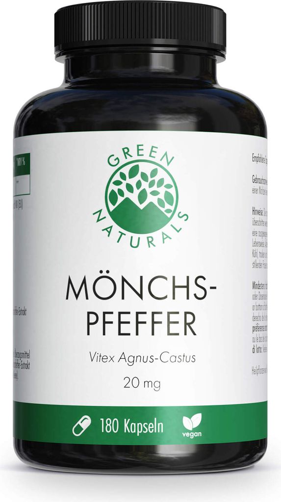 GREEN NATURALS Mönchspfeffer 20 mg hochdosiert, 180 St KAP Produktbild 