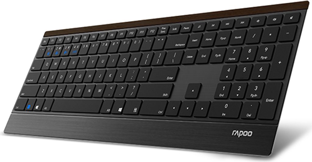 Rapoo Tastatur mm Slim Schwarz E9500M