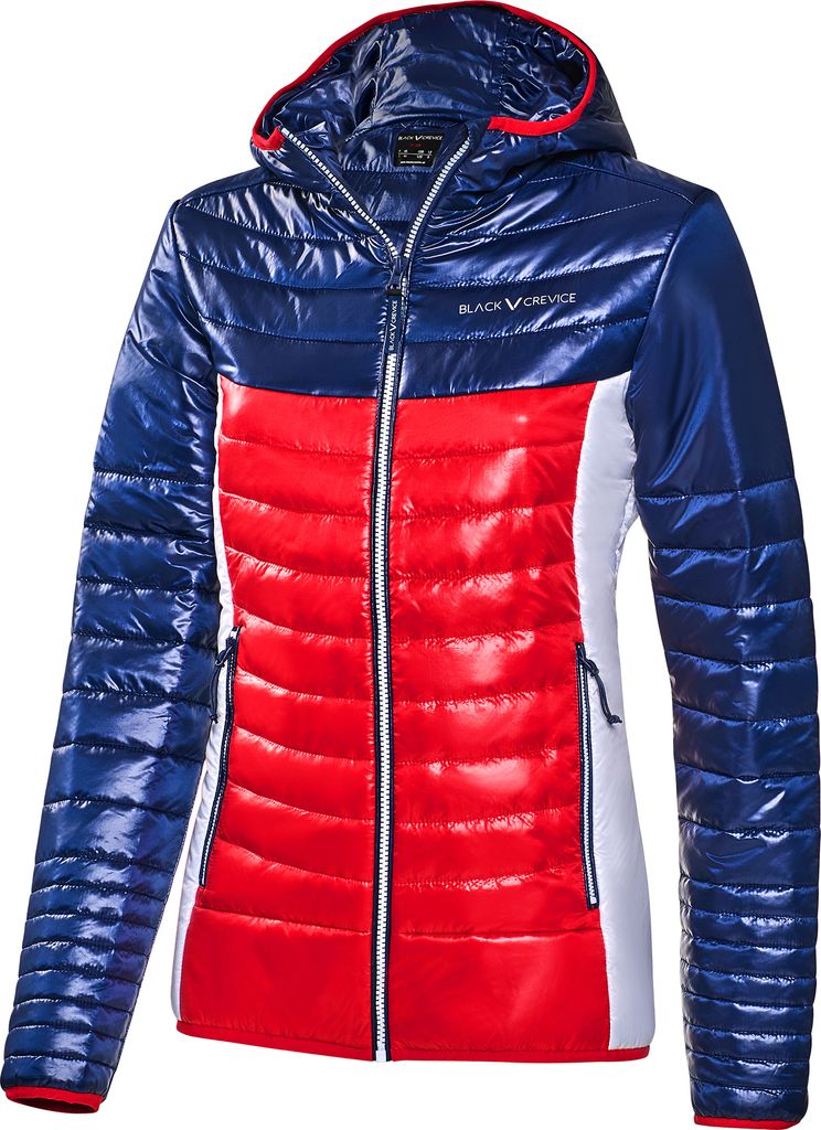 BLACK CREVICE - Damen Isolationsjacke | Farbe: Blau/Rot | Größe: 44