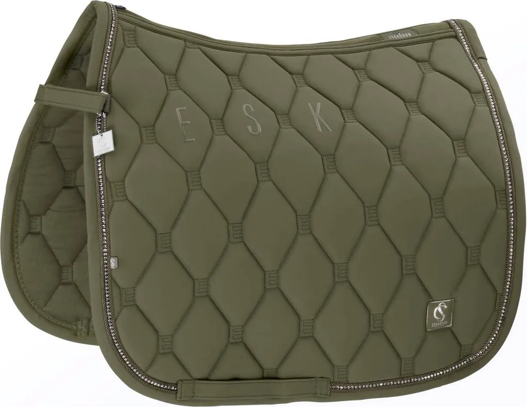 Tapis Selle Eskadron Softshell Crystal Anti-Frottement Taille DL Olive