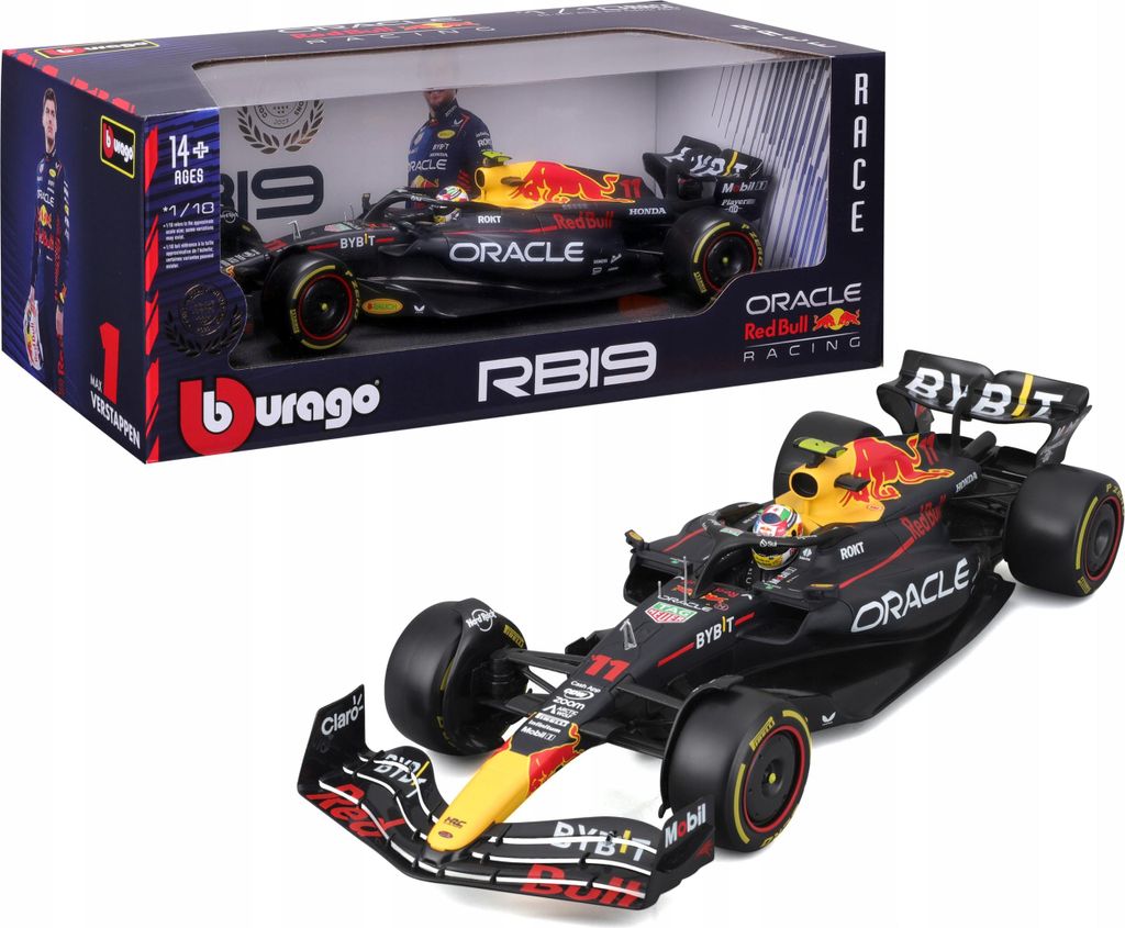 Bburago 1:18 Formel 1 Oracle Red Bull Racing RB19(2023) Nr. 11 Sergio Pérez mit Fahrer
