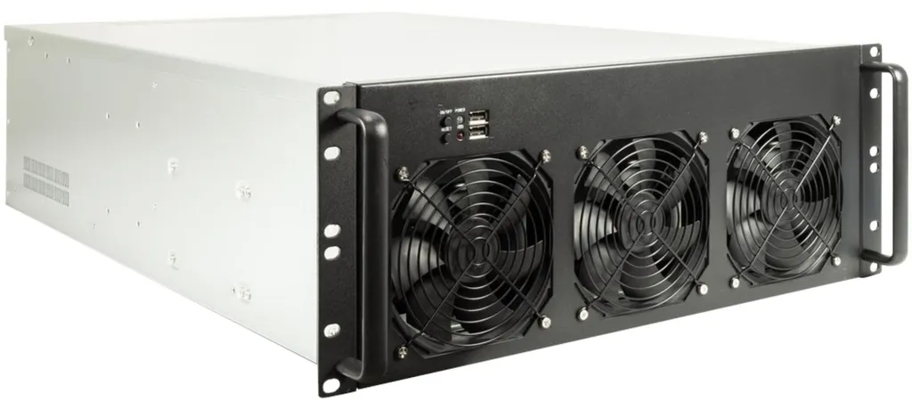 Boîtier PC Inter-Tech 4F28 Mining Rack 4U E-ATX sans alimentation