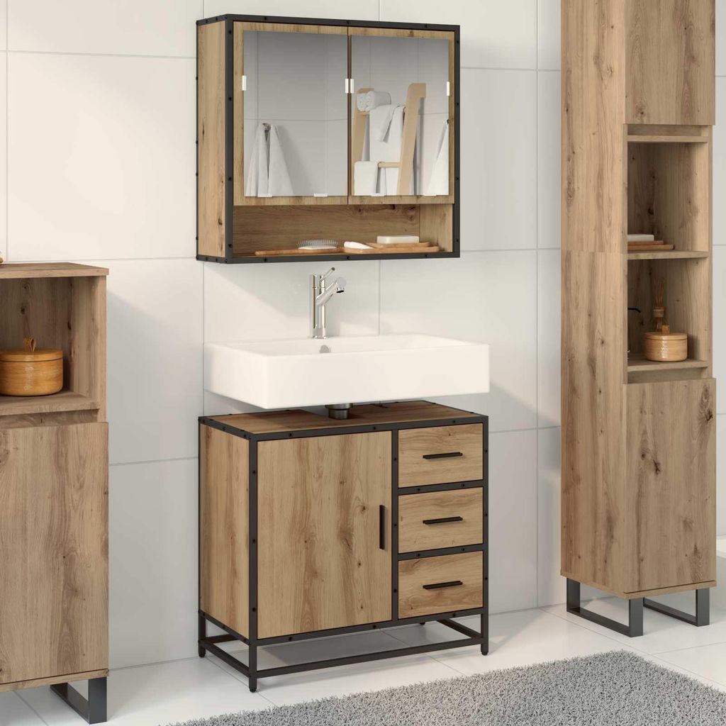 Maison Exclusive - Badezimmerschrank Artisan-Eiche 65 x 33 x 60 cm Holzwerkstoff